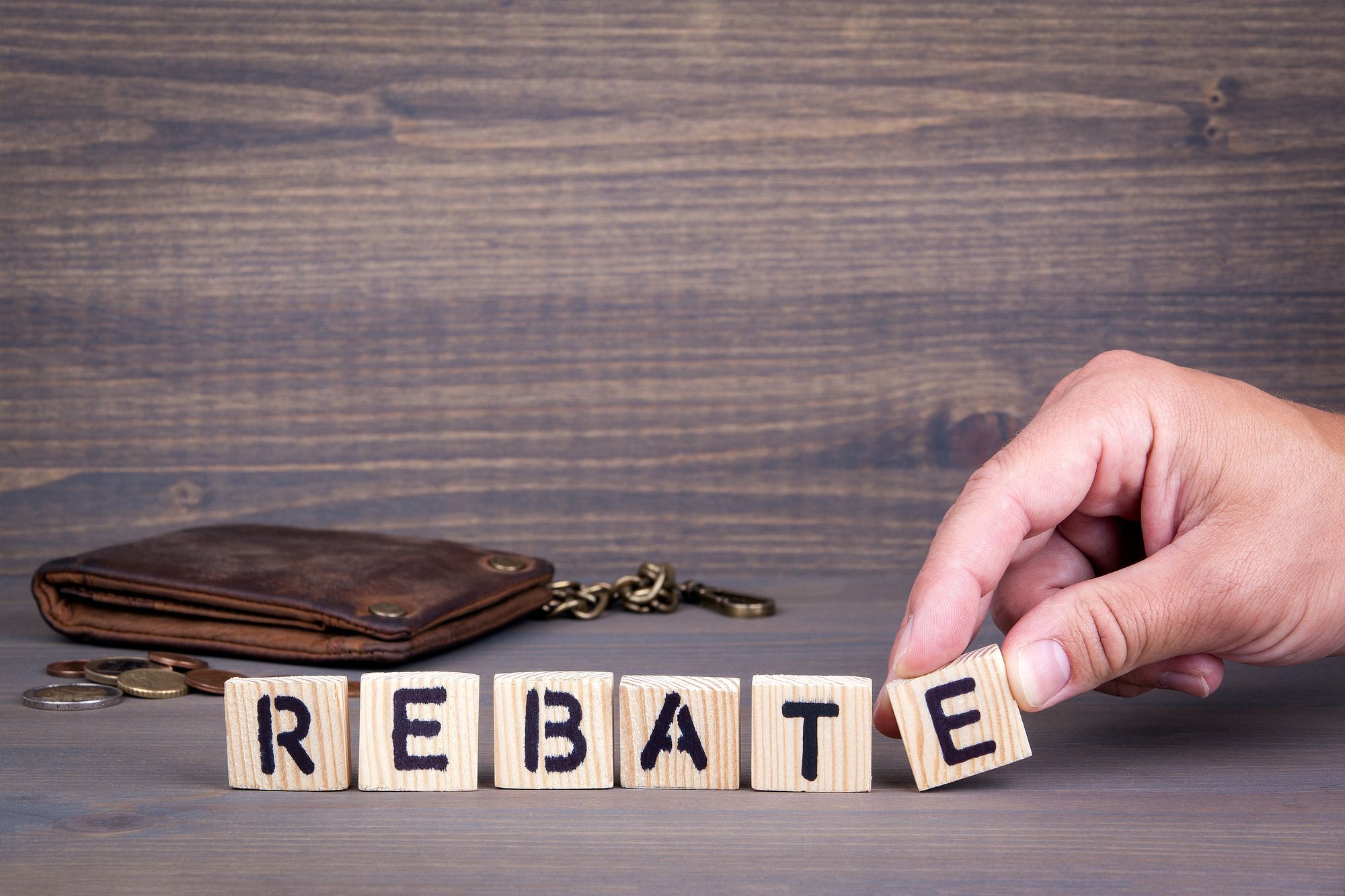 Rebate spelled out with blocks regarding information on what Canadian class action rebates are.