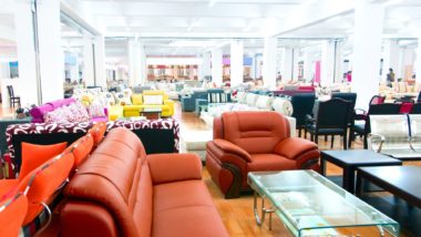 Furniture retailer showroom of products sold on credit