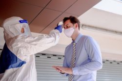 Employer being screened before returning to work during COVID-19