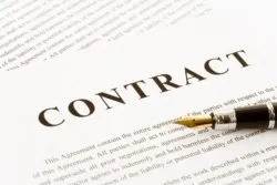 sales contract being signed