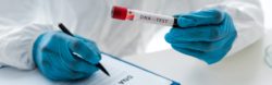 person holding a DNA test regarding the wrongful insemination lawsuit