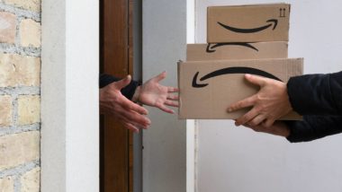 Amazon boxes being delivered regarding the Amazon delivery class action lawsuit filed
