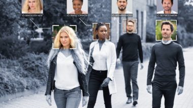 PEople walking with their faces in color regarding the facial recognition RCMP class action lawsuit filed