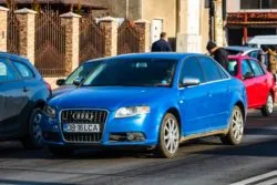 Blue Audi regarding the Audi start/stop defect class action lawsuit filed