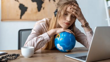 Tired travel agent regarding the Flight Centre Canada overtime pay class action settlement