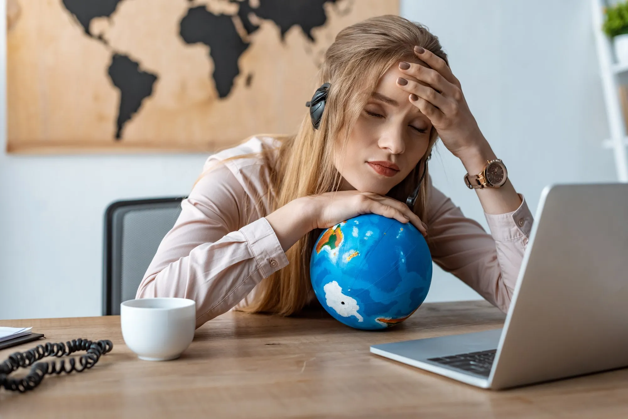 Tired travel agent regarding the Flight Centre Canada overtime pay class action settlement
