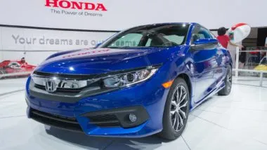 blue honda civic on display subject to airbag recall