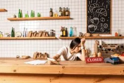 upset business owner regarding information about business interruption insurance 