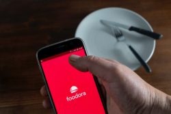 foodora app on phone