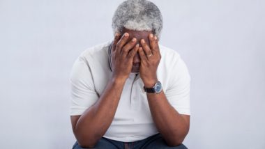 Upset senior man regarding the class action lawsuit filed against Camilla Care Community