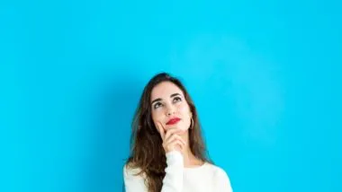 woman wondering regarding information on Blue Cross insurance