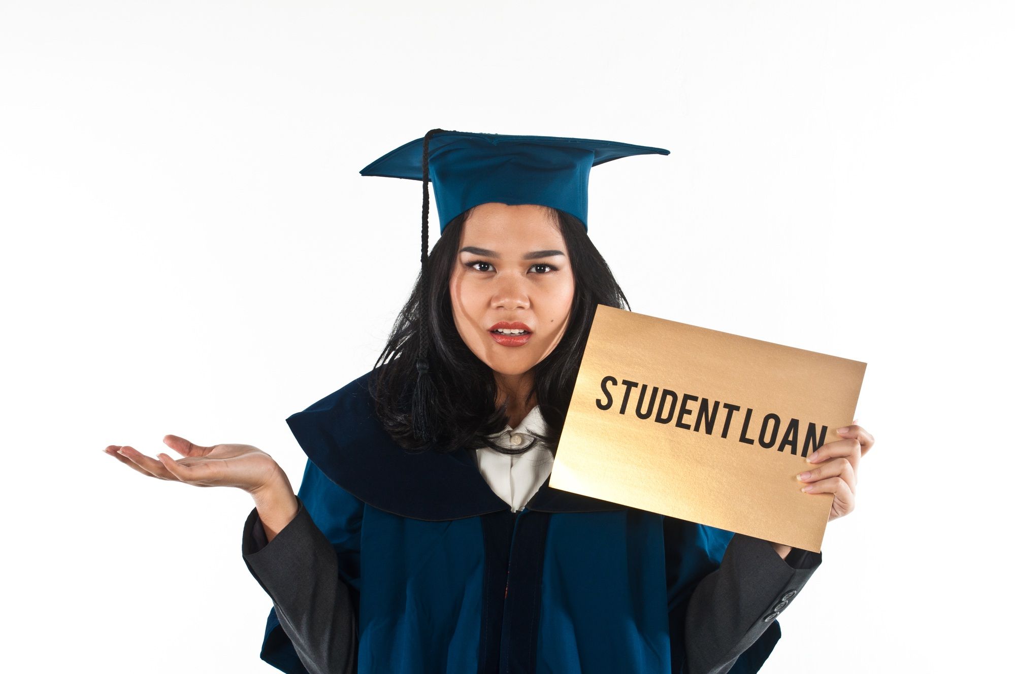 Graduate holding student loan sign regarding the Ontario court decision for students with disabilities 
