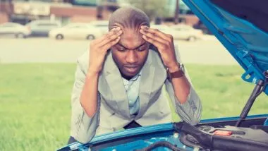 Stressed out man having truck issues regarding the Dodge Ram 1500 class action lawsuit