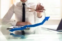 Person manipulating growth symbol regarding the LOOP Canada class action lawsuit