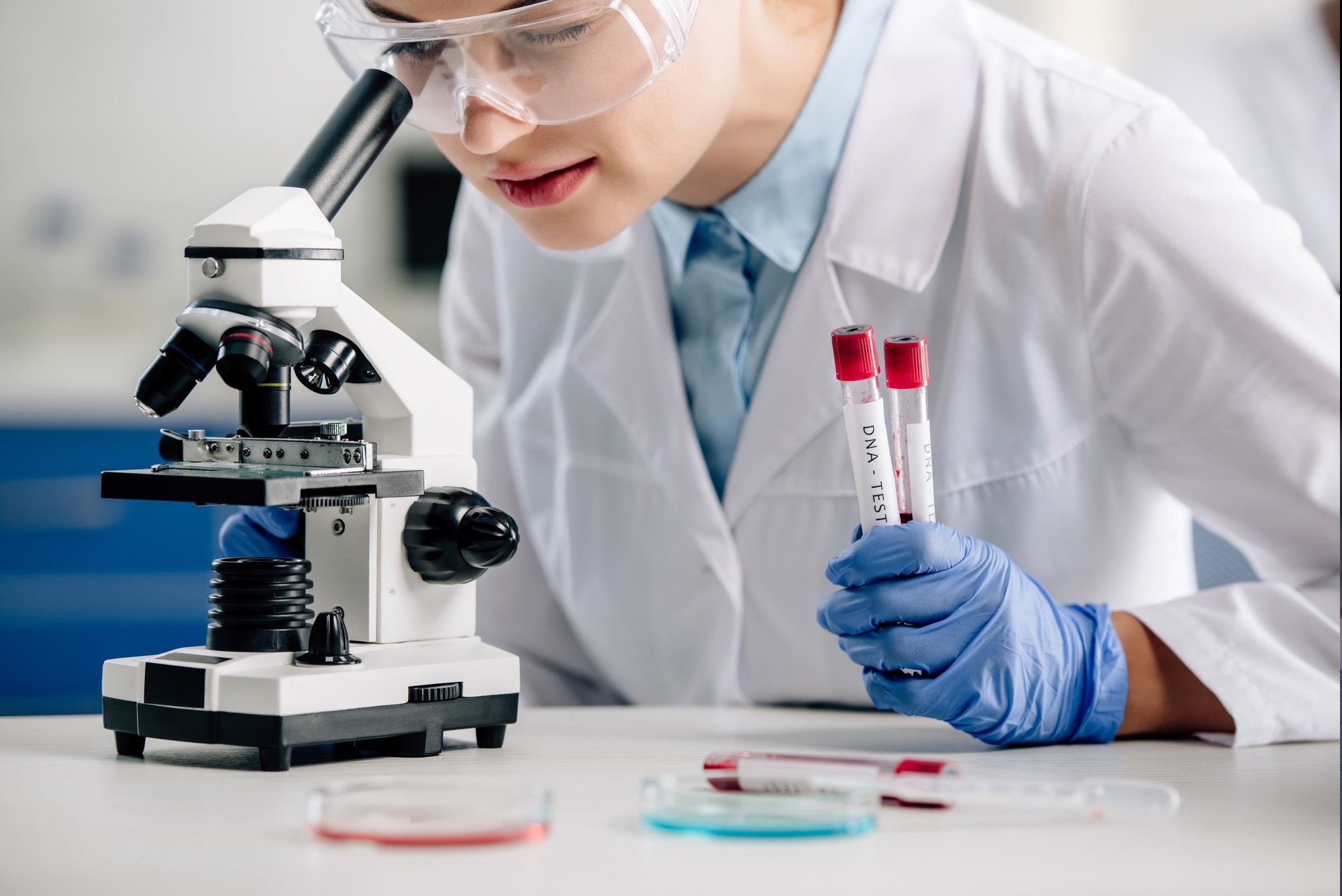 scientist conducting genetic test
