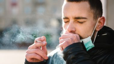 Tobacco smoker coughing regarding the stay granted to big tobacco companies