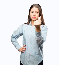 Woman demanding money regarding the Livingston Employee Overtime Class Action Settlement Checks Mailed
