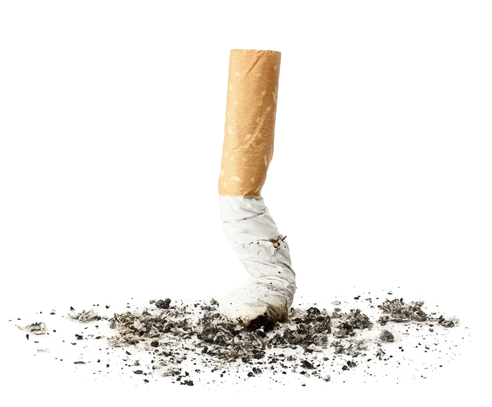 cigarette burned out due to risks of smoking regarding the Big Tobacco class action lawsuit