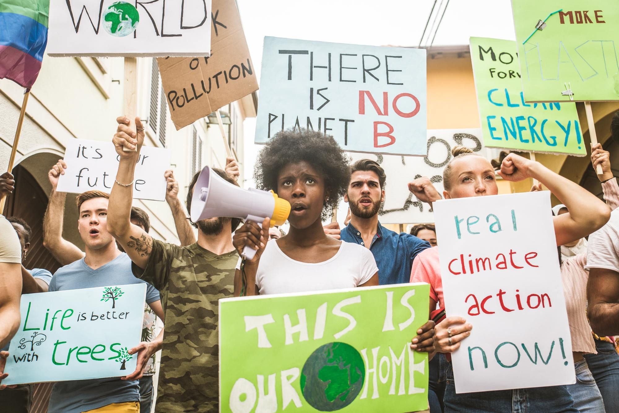 Climate change protest regarding the judge throwing out the Teens' climate change lawsuit 