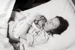 mother with baby in hospital