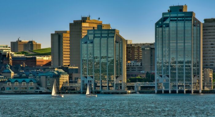 Halifax skyline from the Dartmouth side of Halifax harbor.