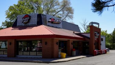 A Pizza Hut restaurant in Canada