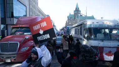 Freedom Convoy Truckers Protest.