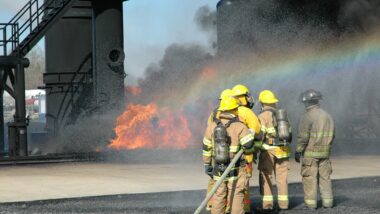 Rainbow in the fire