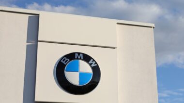 BMW logo on the facade