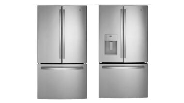 Photo of GE refrigerator.