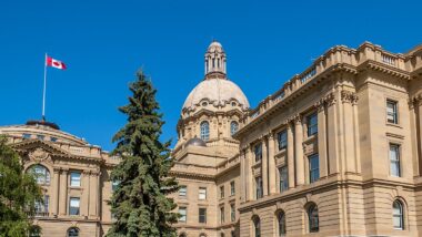 The Alberta Legislature Building in Edmonton Alberta Canada.