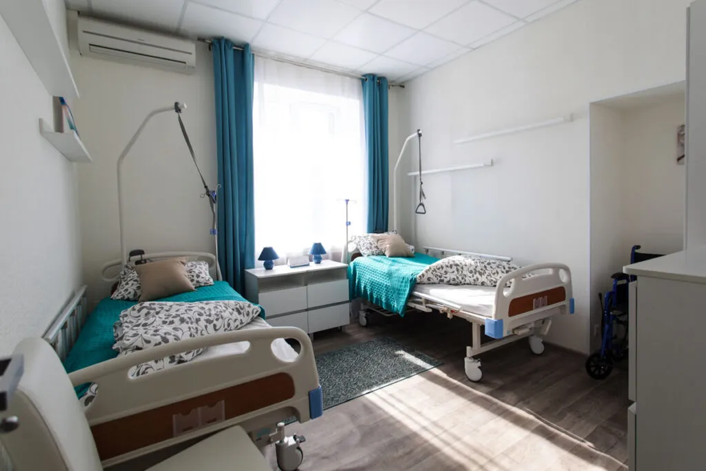 Interior of a nursing home.