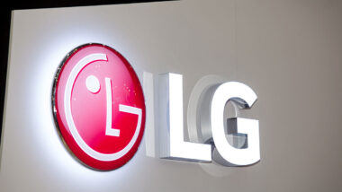 LG company logo on the wall.