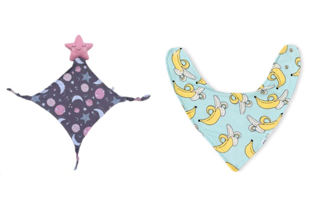 Product photo of recalled bibs by Little Sleepies, representing the Little Sleeps bib recall.