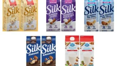 Product packaging for some of the recalled Silk and Great Value products, representing the Silk and Great Value recall.