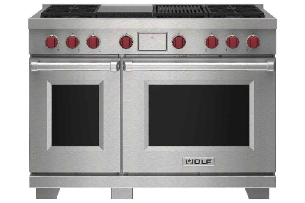 Product photo of recalled range, representing the Wolf Appliance recall.