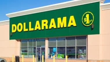 Exterior of a Dollarama store, representing the Dollarama settlement.
