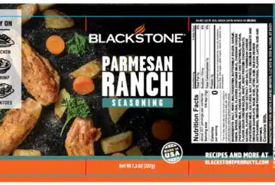 Blackstone Products Recalls Parmesan Ranch Seasoning Because of Possible Salmonella